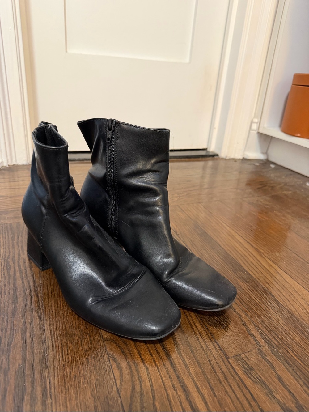 Classic Black Women's Ankle Boots - Sleek Zip Booties